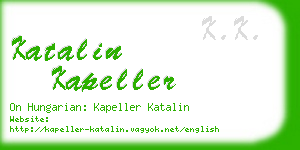 katalin kapeller business card